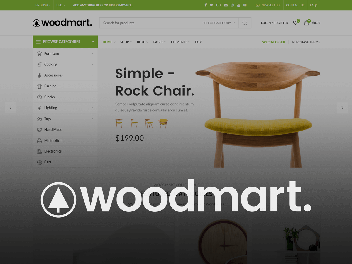 「WP主题」 WooCommerce高级商城主题 WoodMart v4.6.0 专业版+破解+中文汉化精修版【已更新】 