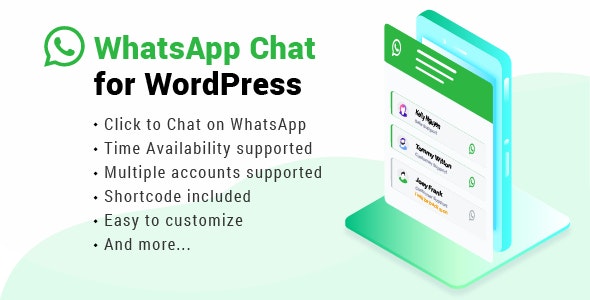 WhatsApp Chat WordPress 破解专业版 客服插件 WordPress插件 第1张