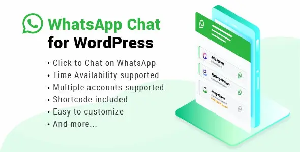 WhatsApp Chat WordPress 破解专业版 客服插件 