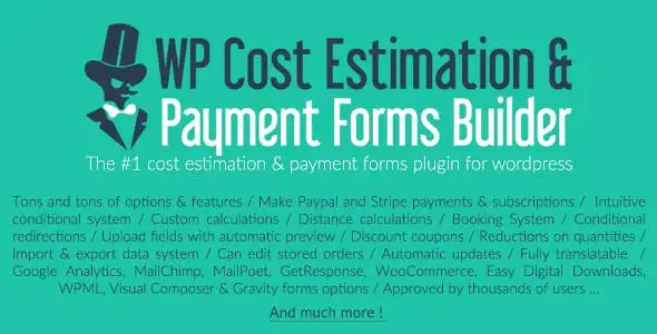WP Cost Estimation & Payment Forms Builder v9.709 中文汉化 破解专业版 已更新 