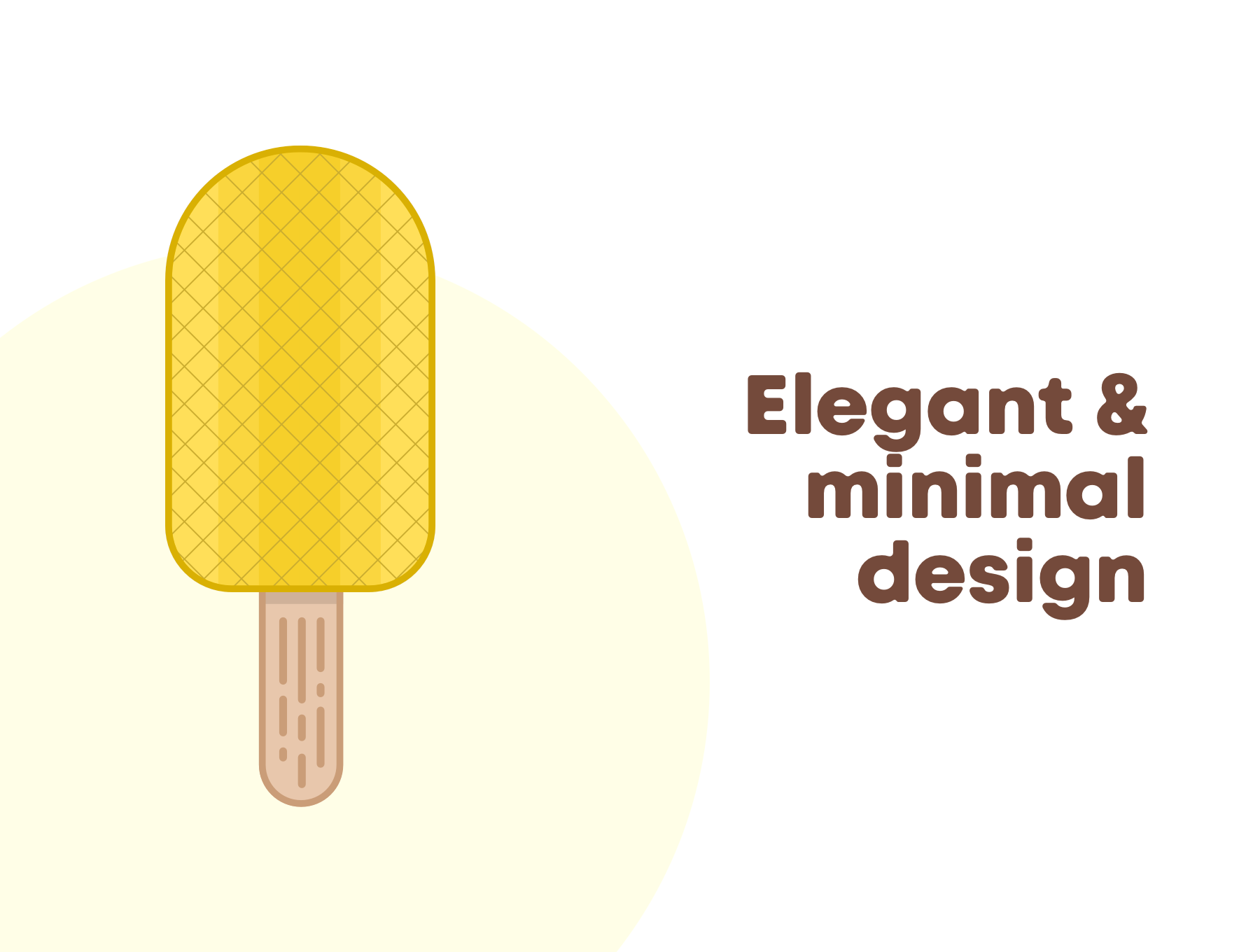 [XD模板]冰淇淋插画 冰棍插画