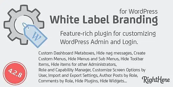 White Label Branding for WordPress 白標籤外掛 破解專業版 【英文原版】 